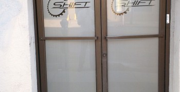 CustomEtchedGlassVinylFitnessDoor