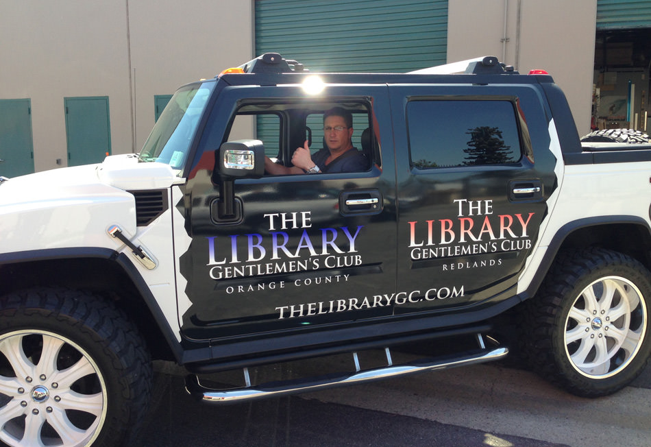 HUMMER H2 PARTIAL WRAP FOR THE LIBRARY GENTLEMEN’S CLUB