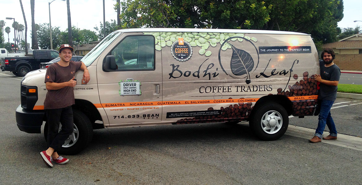 Cargo Van Wrap for Bodhi Leaf Coffee Traders