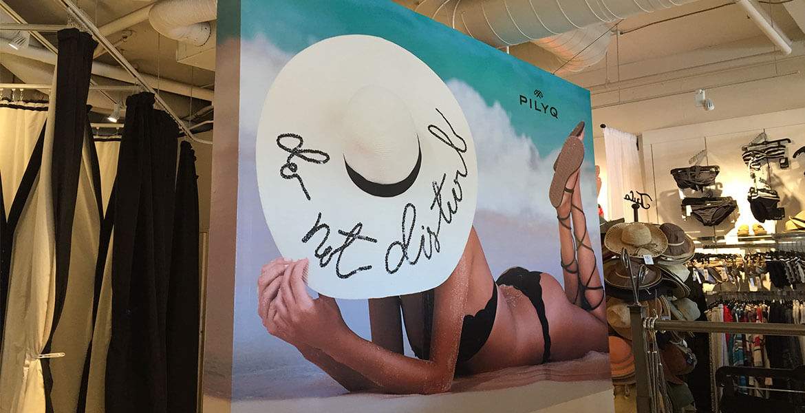 Displays and Wall Mural for PilyQ Swimwear