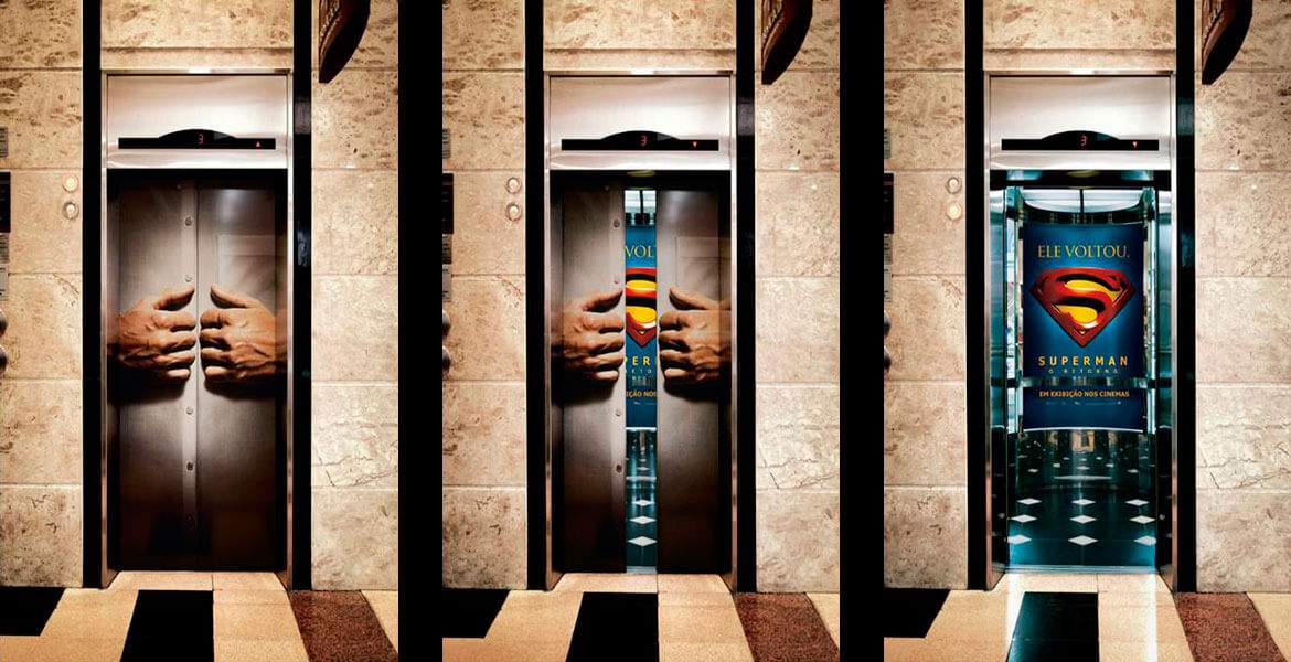 Creative Elevator Graphics, Tradeshow booth graphics.