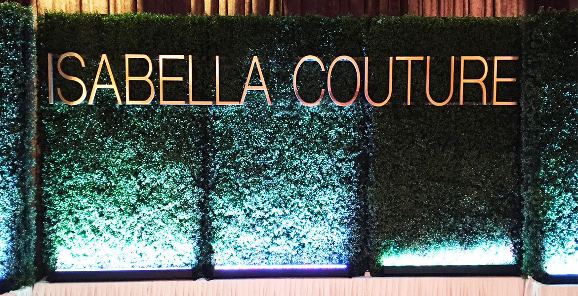 Custom Special Event Signage for Isabella Couture