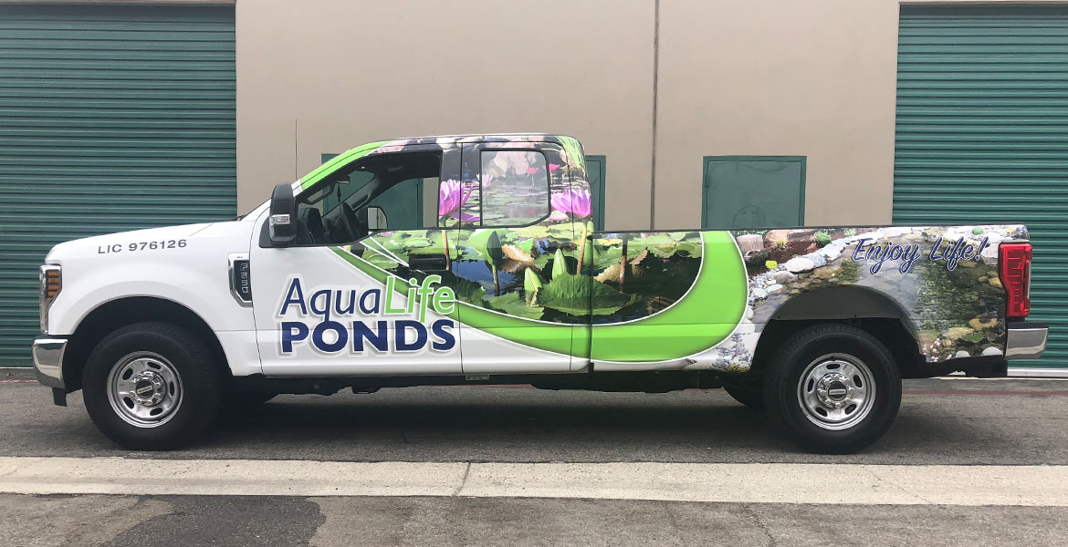 Custom Ford F-250 Truck Wrap for AquaLife Ponds