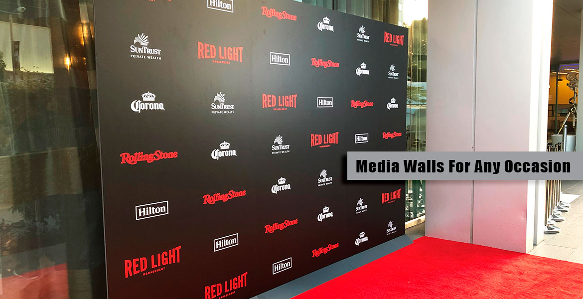 STEP AND REPEAT WALL FOR RED LIGHT MANAGEMENT GRAMMYS PARTY