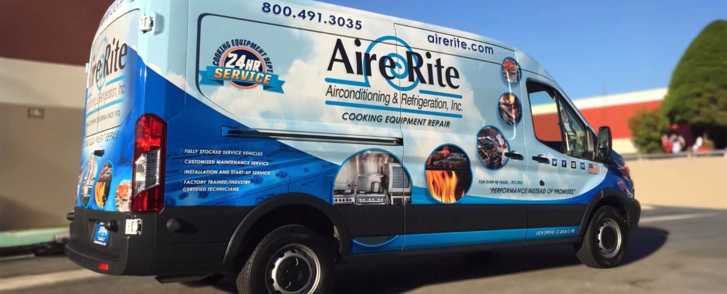 Full Van Wrap for Aire Rite Air Conditioning - Monster Image