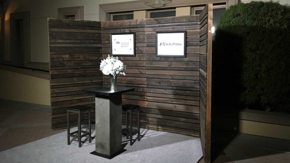 Wood wall with white signs for special event