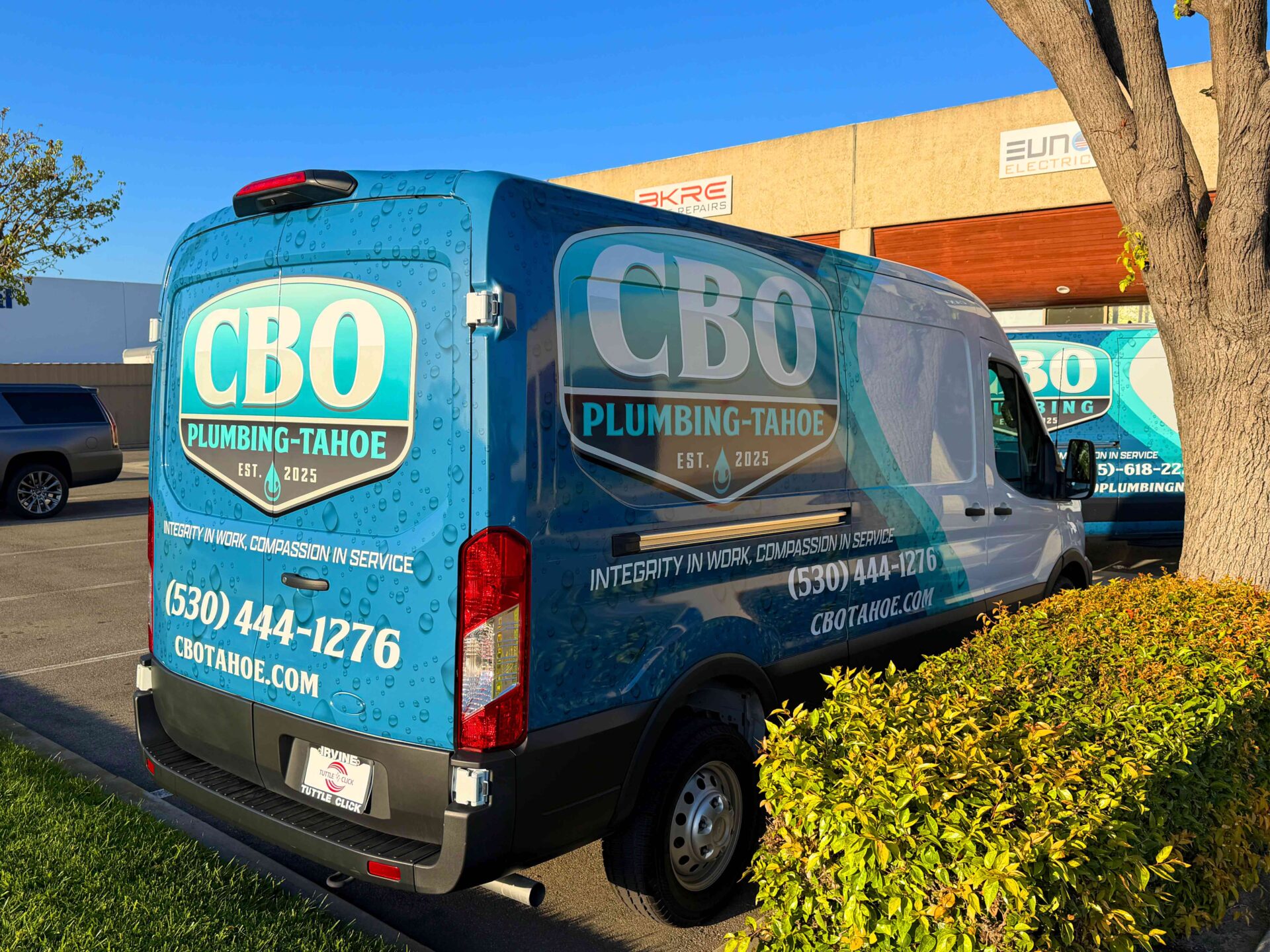 Partial Van Wrap Fleet For CBO Plumbing 9 Custom Van Graphics