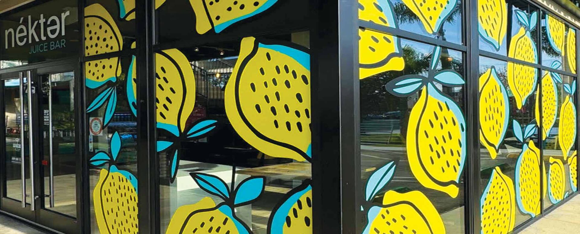 Exterior window vinyl decals