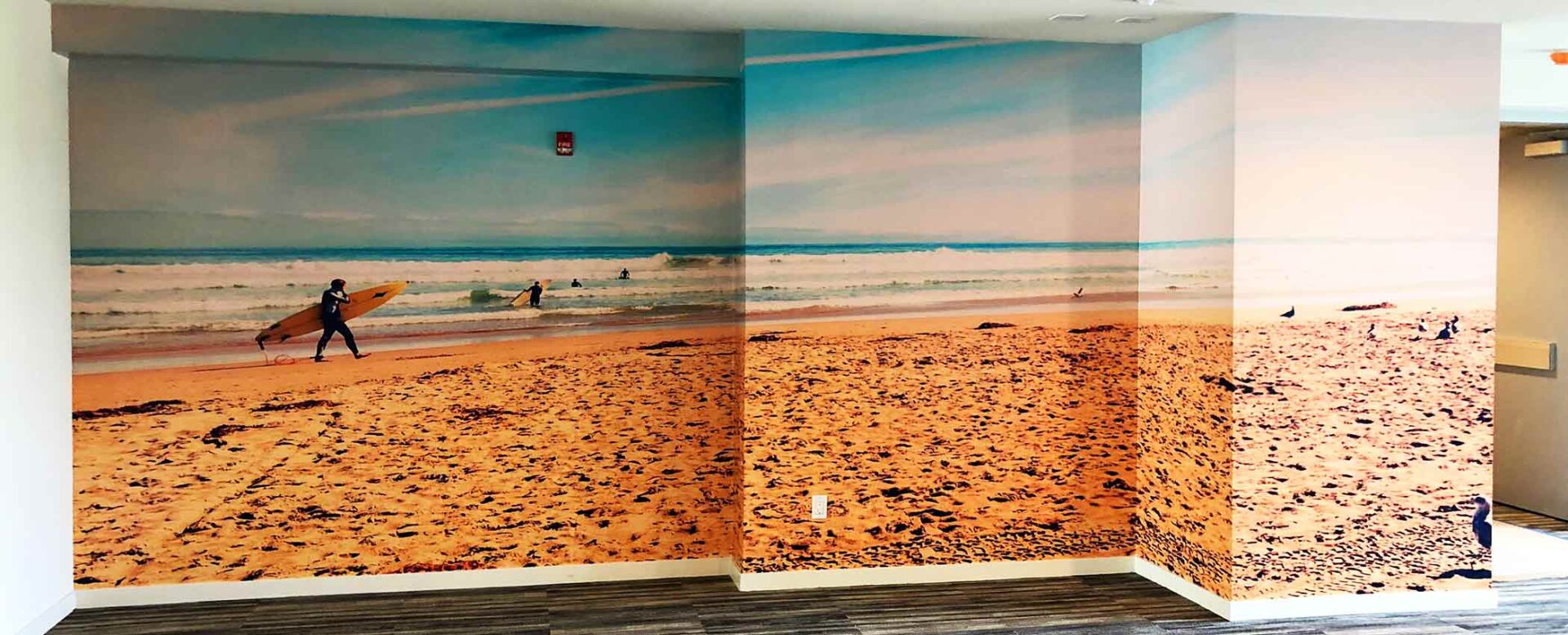 Interior wall vinyl wrap