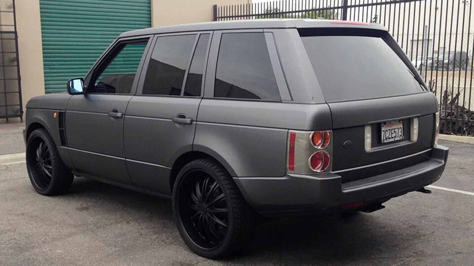 Matte black Range Rover Wrap
