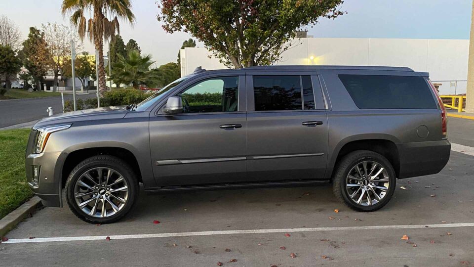 Cadillac Escalade Satin Gray Full Color Change Wrap