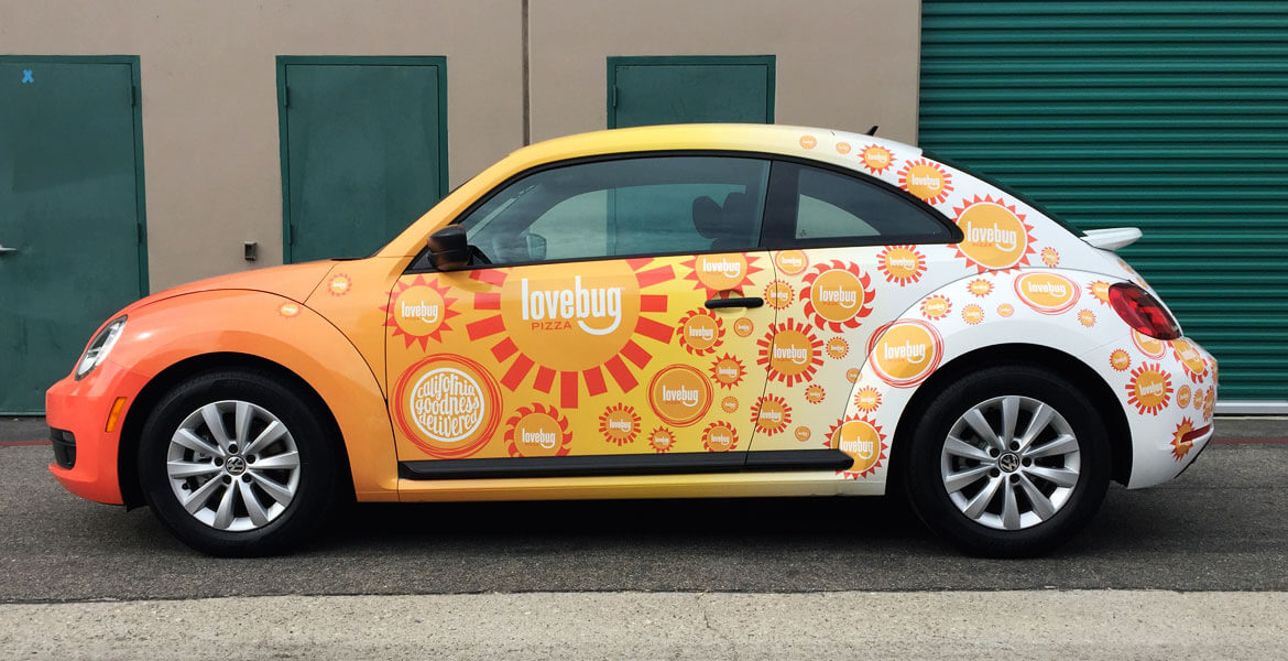LOVEBUG PIZZA VW BEETLE WRAP - Watch the Video! 1 VOLKSWAGEN WRAPS