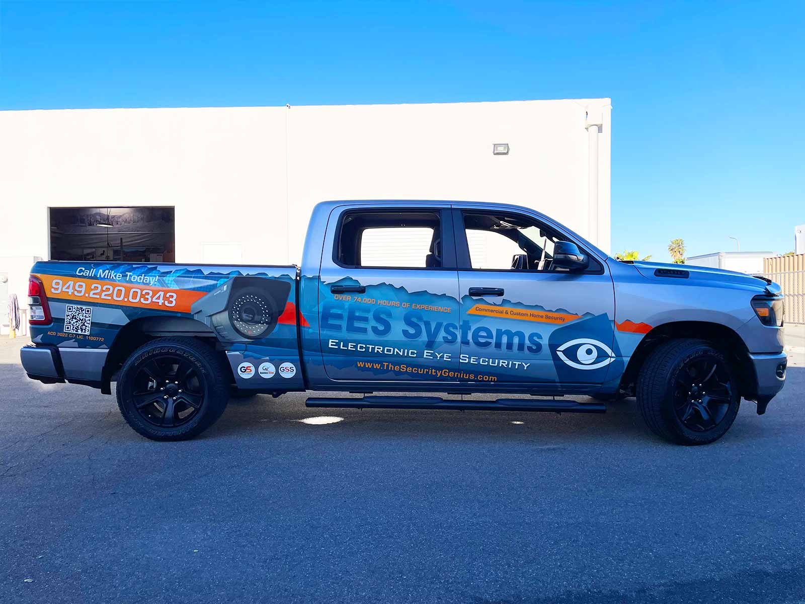 Custom Partial Wrap for Electronic Eye Security 4 affordable partial truck wrap