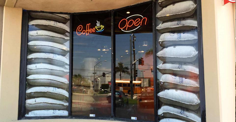 Exterior retail window graphics