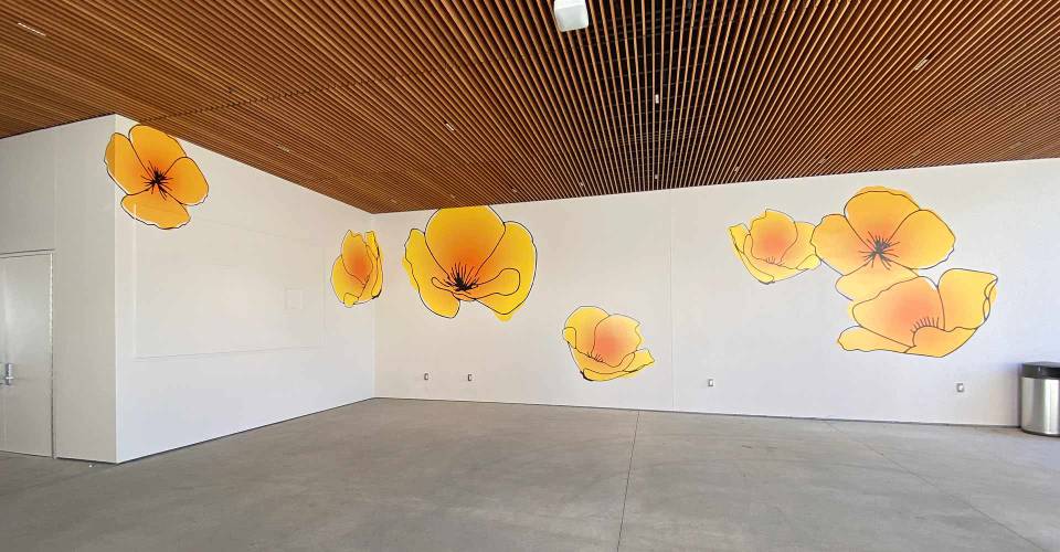 Floral wall graphics