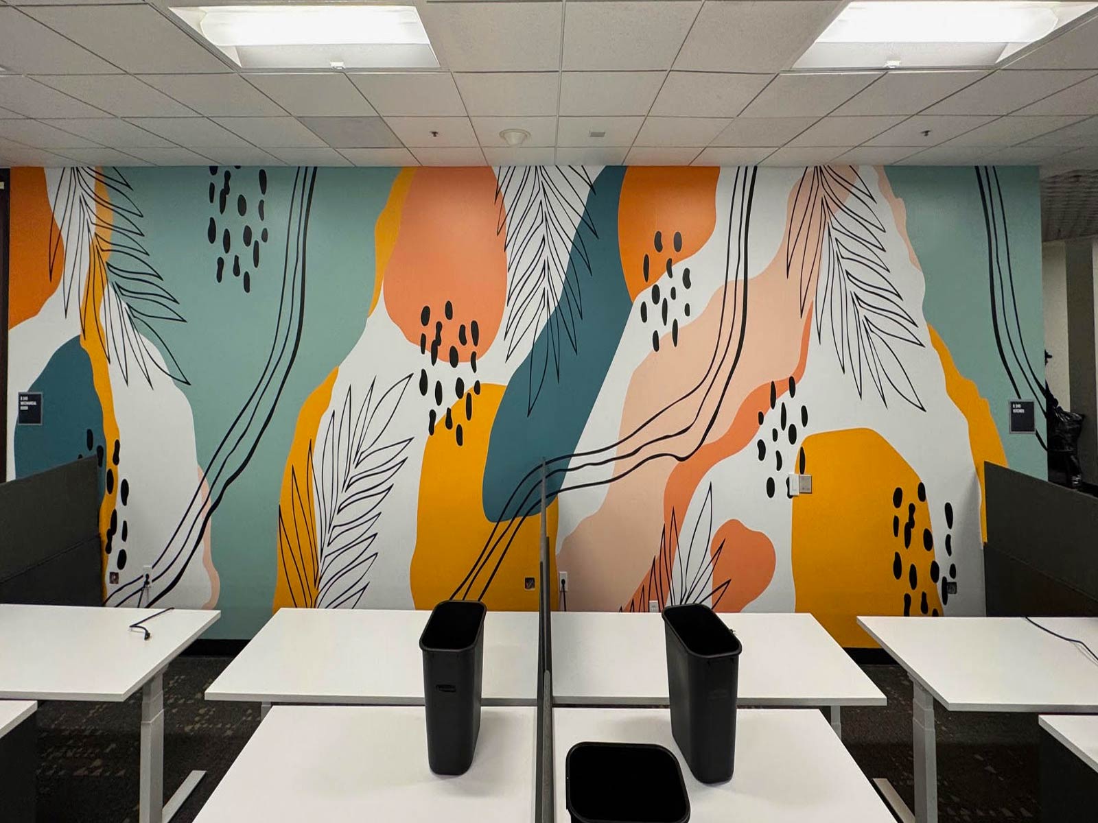 Wall Graphics for City of Irvine 6 color leaf wall graphic