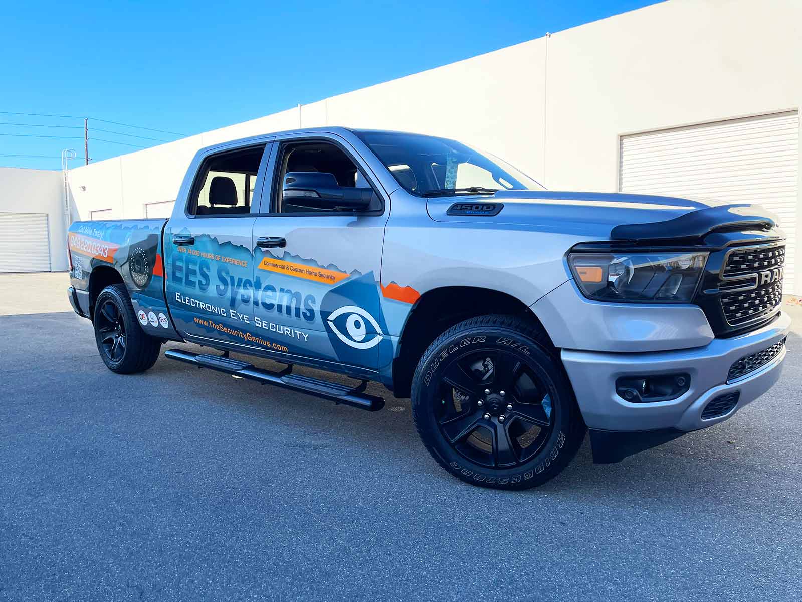 Custom Partial Wrap for Electronic Eye Security 3 custom design partial truck wrap