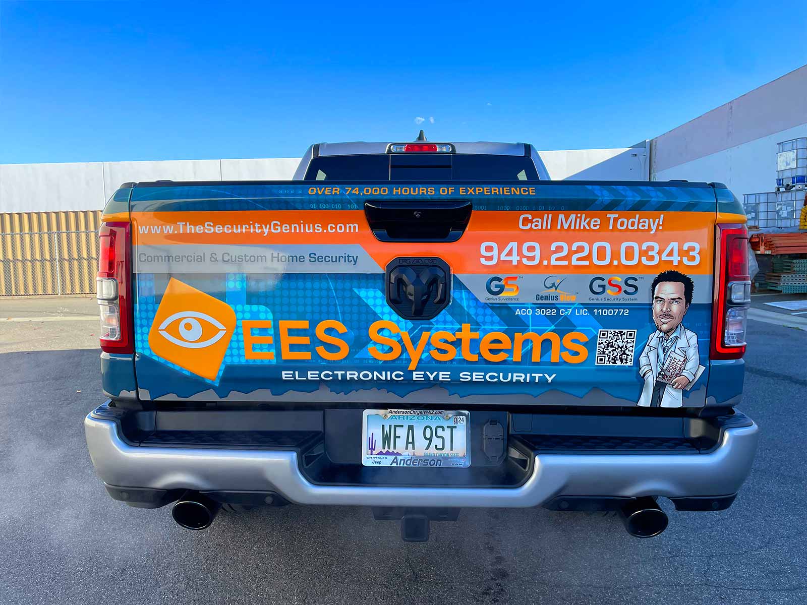 Custom Partial Wrap for Electronic Eye Security 6 designed to fit your vehicle