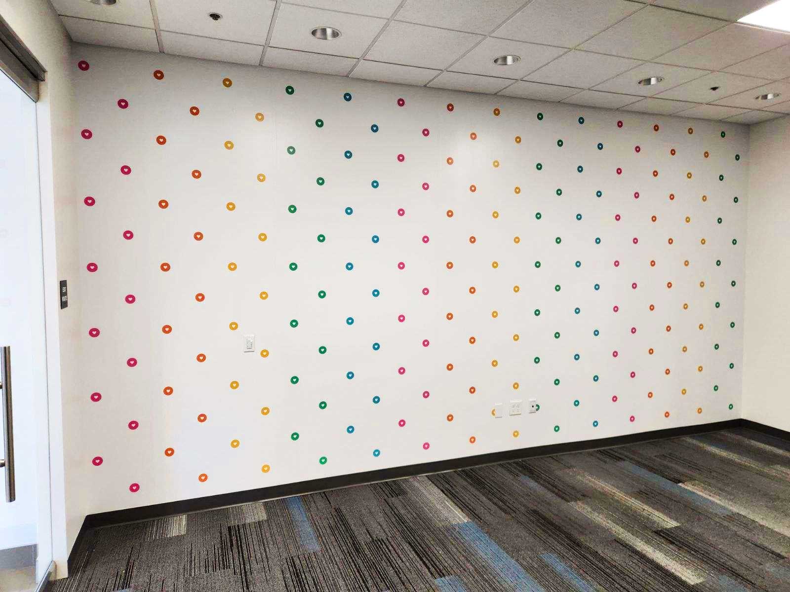 VINYL WALL GRAPHICS AND DIE CUTS FOR HAPPY BRANDS 4 interior full wall mural wrap