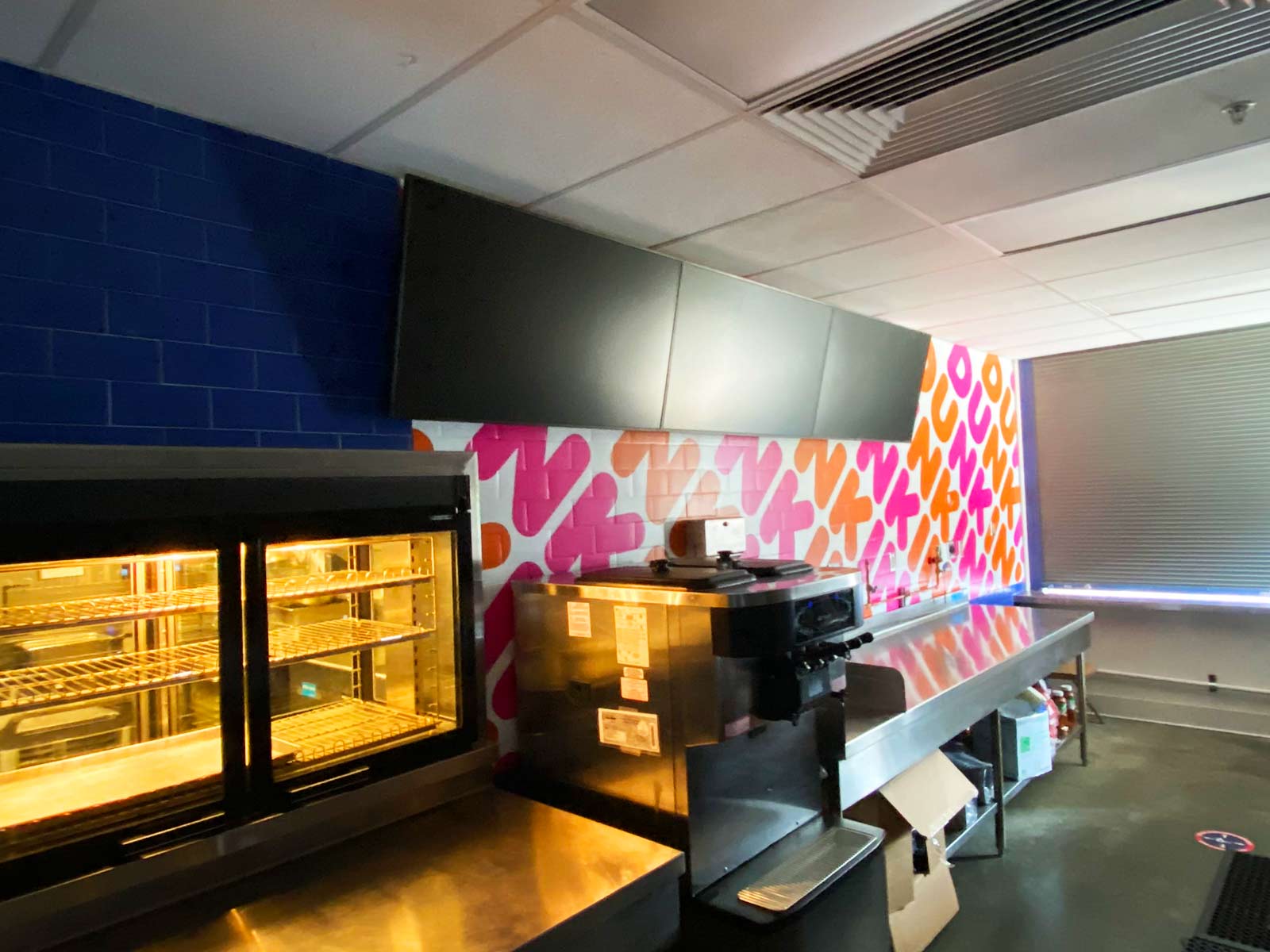 Custom Wall Graphics for Alliance Marketing and Dunkin Donuts 6 interior wall vinyl installation