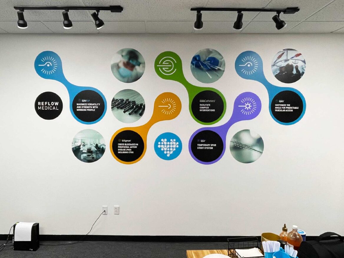 Custom Office Wall Graphics for Reflow Medical
