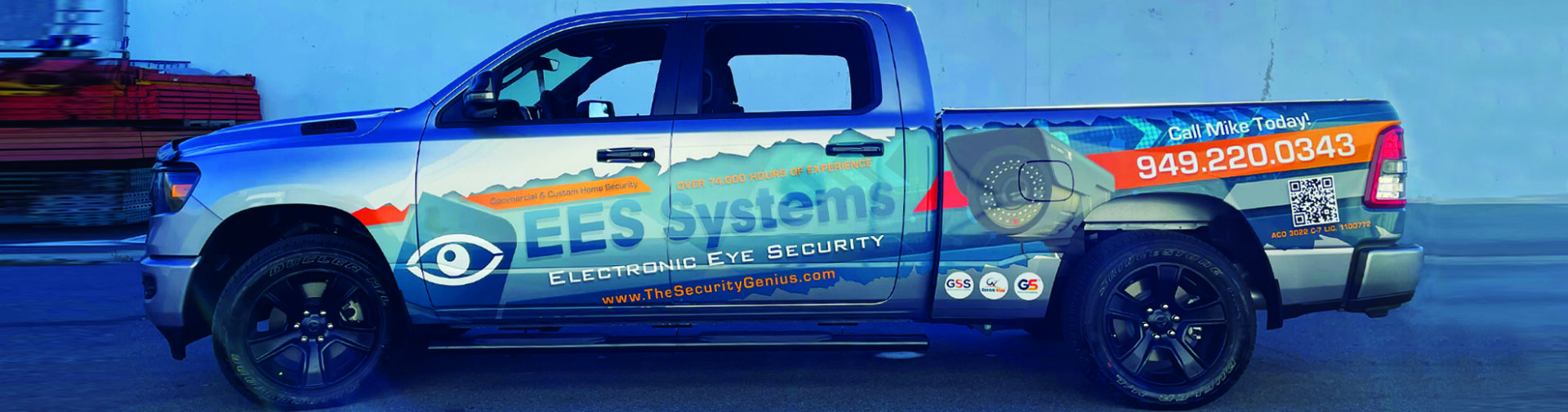 Custom Partial Wrap for Electronic Eye Security 8 partial truck wrap 1