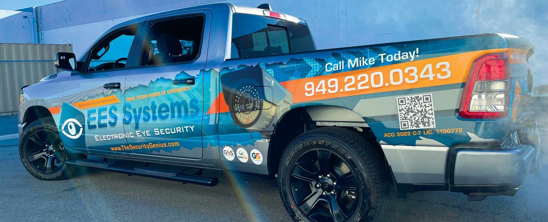Custom Partial Wrap for Electronic Eye Security 1 ram partial truck vinyl wrap 1