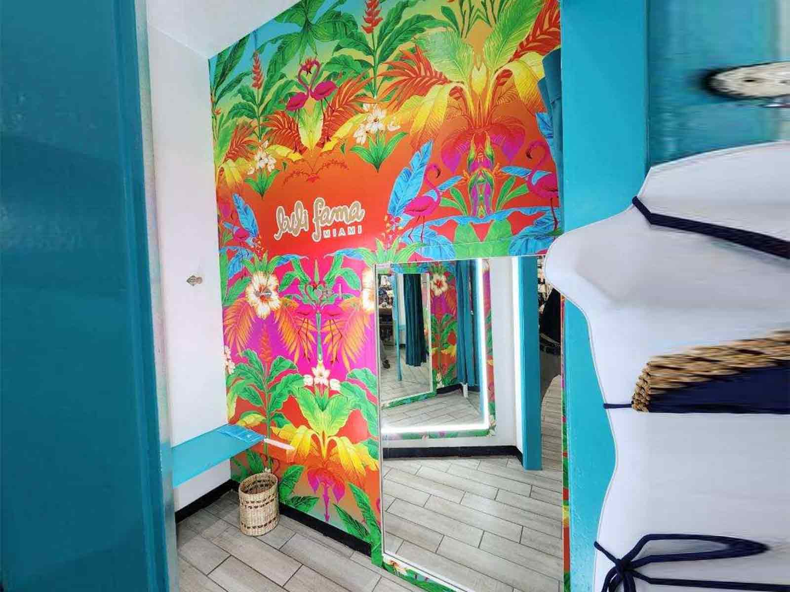Retail Store Graphics for Gone Bananas Beachwear 7 retail change room displays