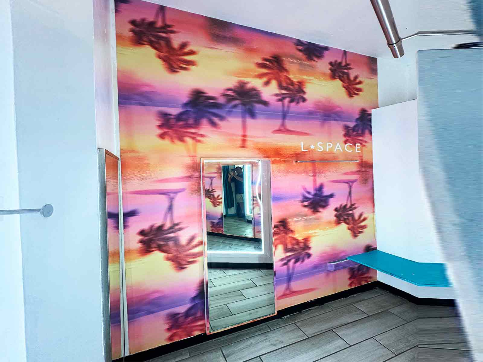 Retail Store Graphics for Gone Bananas Beachwear 2 retail change room graphics