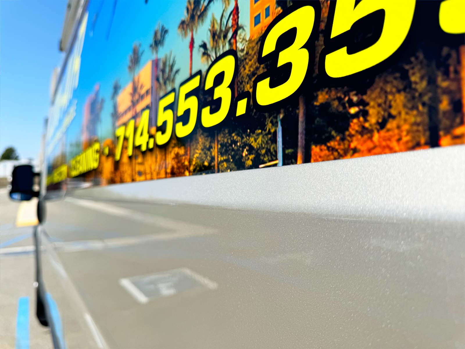 seamless vinyl graphic install