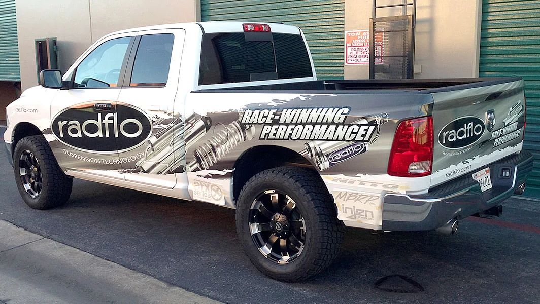 Partial pick up truck wrap