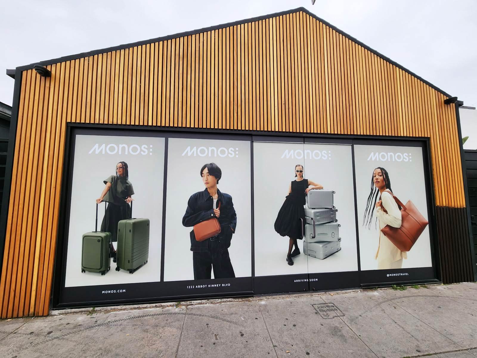 Stunning Success: Massive Vinyl Window Graphics Transform MONOS Stores Nationwide 4 window vinyl installed venice